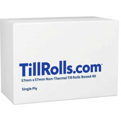 57 x 57 Premium Single Ply Till Rolls Boxed 40 - TR014