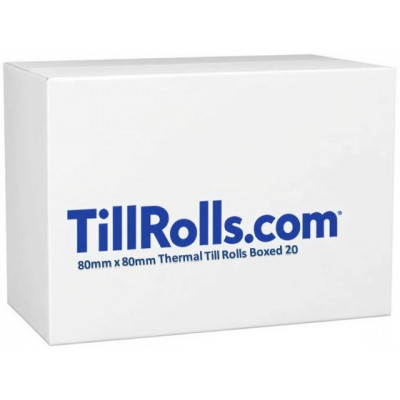 80mm x 80mm Thermal Till Rolls Boxed 20 - TR100